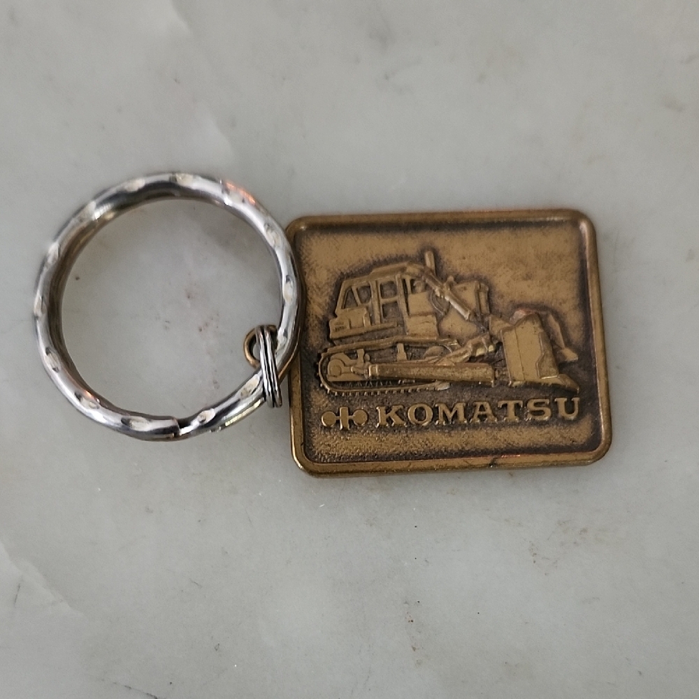Komatsu Bulldozer Vintage  Keychain